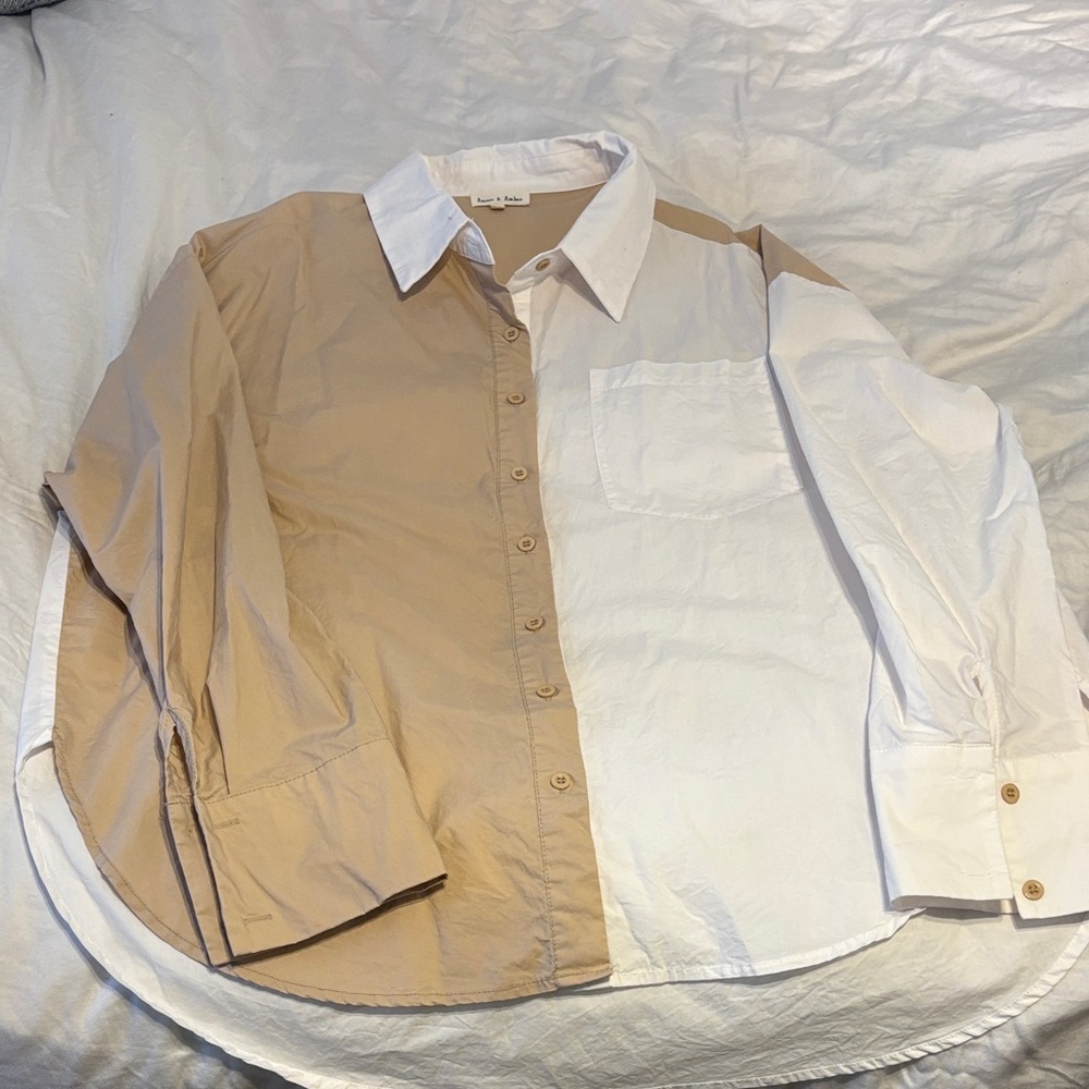 Two-Tone Button Down Shirt